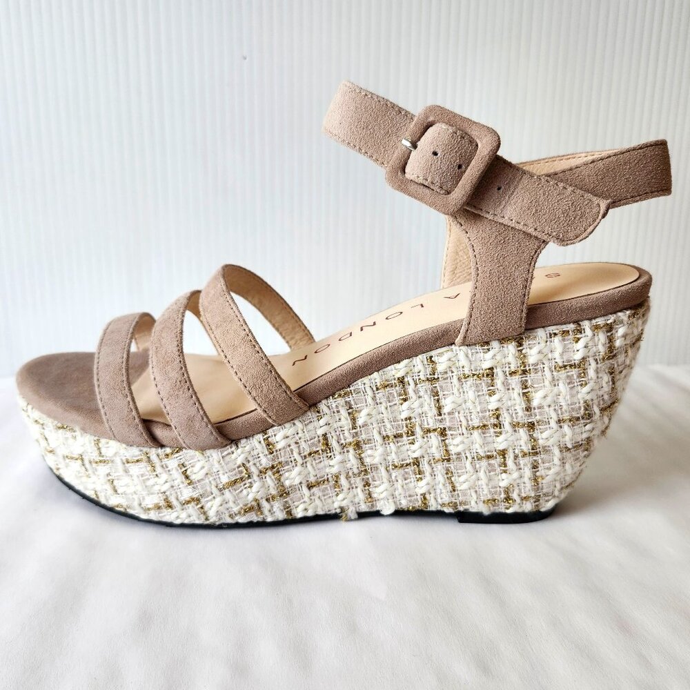 Sacha London Women's Tan/White Suede/Leather Heels Size 6